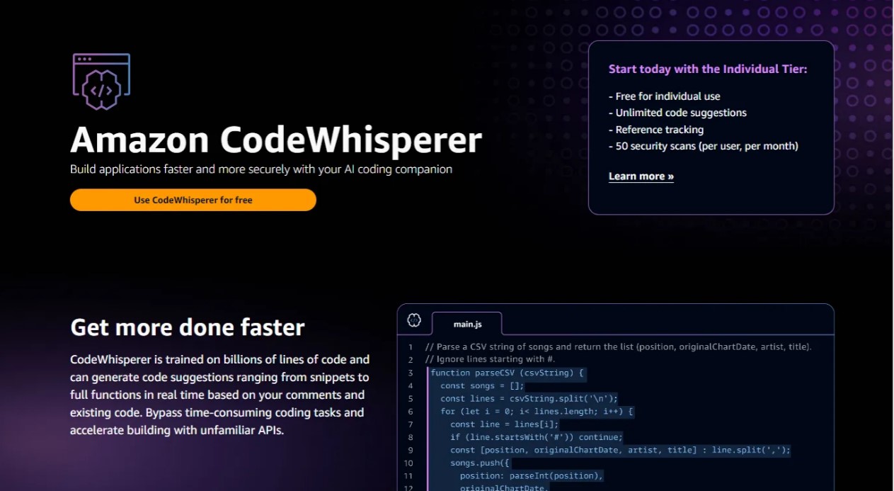  ابزار هوش مصنوعی CodeWhisperer