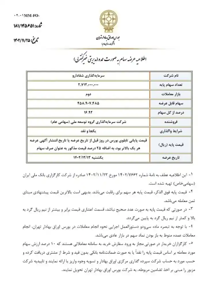 جنجال در واگذاری هلدینگ دارویی شفادارو 1 دارو