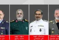 سرلشکر محمد پاکپور- علی شمخانی  – سید عبدالرحیم موسوی و امیر عزیز نصیرزاده به شهادت رسیدند
