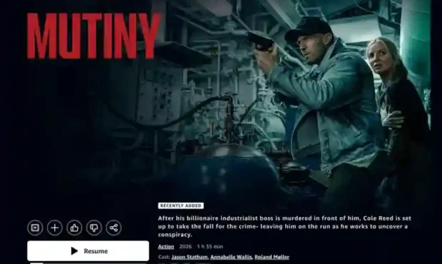 فیلم موتینی (mutiny 2026) با بازی جیسون استاتهام پیش از اکران در آمازون لو رفت
