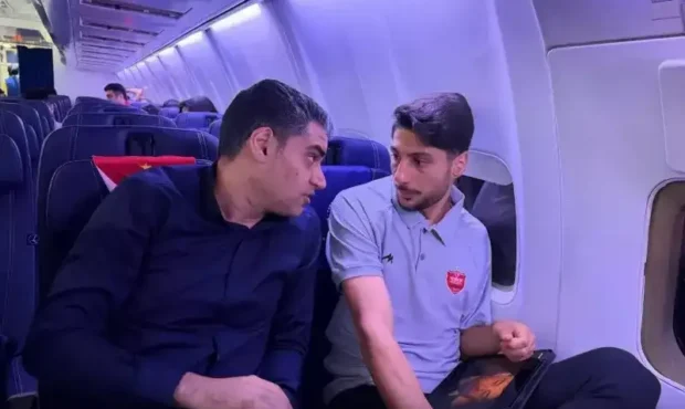 تصویر متفاوت از محمدمهدی محبی در پرواز پرسپولیس تصویر متفاوت از محمدمهدی محبی در پرواز پرسپولیس